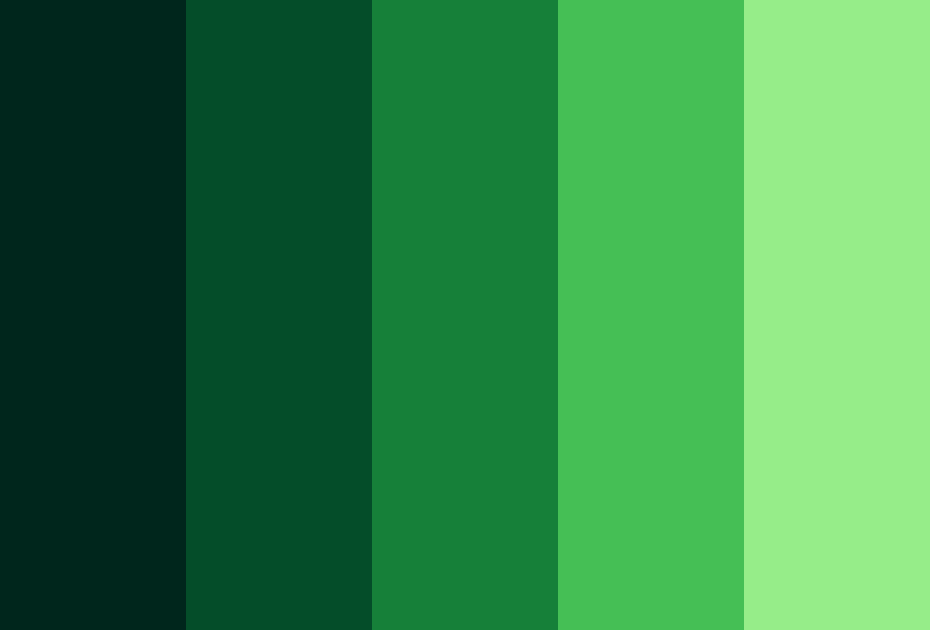 Green Color Palettes - colordesigner.io