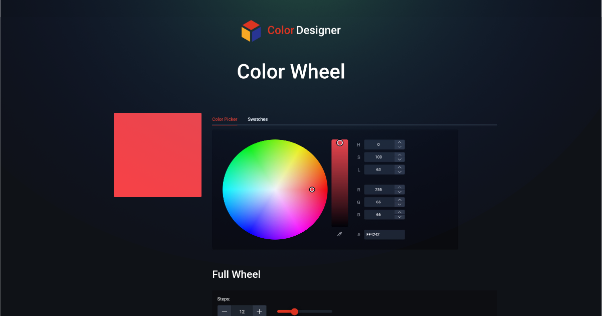 Color Wheel Colordesigner io