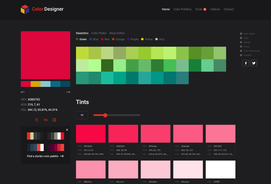 Color Designer Simple Color Palette Generator